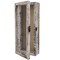 GraduationMall 5x12.5 Wood Shadow Box Frame Glass Door Display Case with Linen Back and 6 Stick Pins,1.5 inches Interior Depth,Ideal for Memorabilia Pictures Flowers Medals Tickets Rustic White
